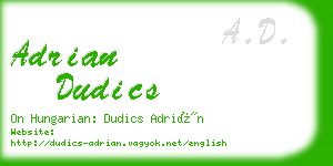 adrian dudics business card